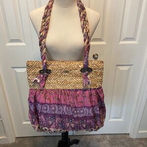 Capelli straw beach bag